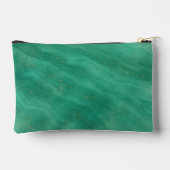 緑の抽象芸術大理石とカスタムイニシャル- アクセサリーポーチ (裏面)
