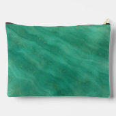 緑の抽象芸術大理石とカスタムイニシャル- アクセサリーポーチ (裏面)