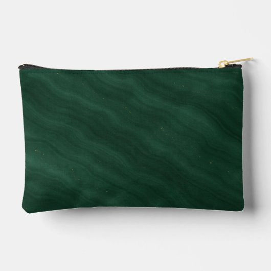 緑の抽象芸術大理石とカスタムイニシャル- アクセサリーポーチ (裏面)