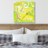 緑の抽象芸術大理石の背景。 キャンバスプリント (インサイチュ (寝室))