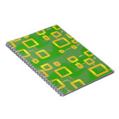 緑の抽象芸術幾何学模様フォトノートブック ノートブック (右側)