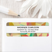 緑の抽象芸術幾何学的アドレス ラベル (インサイチュ)