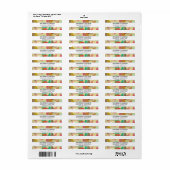 緑の抽象芸術幾何学的アドレス ラベル (フルシート)
