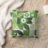 緑の抽象芸術幾何学的アートパターン クッション (ブランケット)