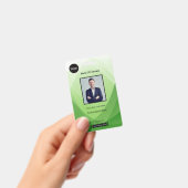 緑の抽象芸術従業員の写真ID バッジ (手持ち)