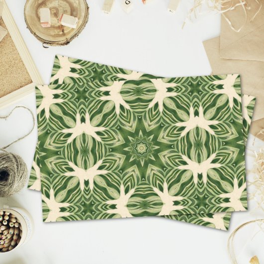 緑の抽象芸術植物性のトロピカルパ葉メ 薄葉紙