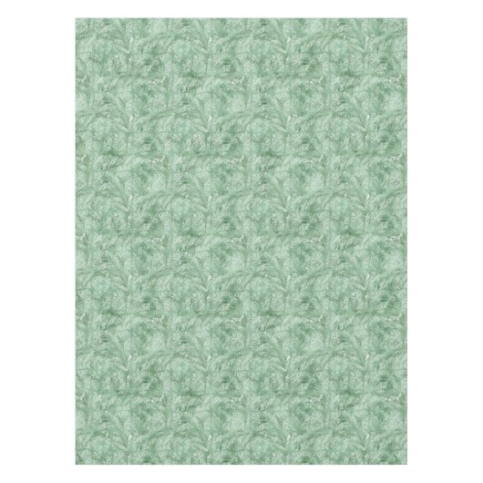 緑の抽象芸術正方形のクリスマス テーブルクロス (正面)