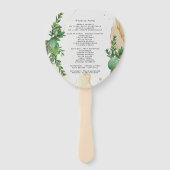 緑の抽象芸術水の色生成アイディア ハンドファン (裏面)