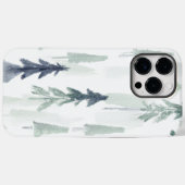 緑の抽象芸術水色の森のiPhoneケース Case-Mate iPhoneケース (裏面 (横))