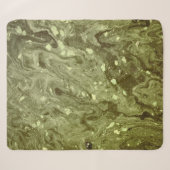 緑の抽象芸術絵画 シェルパブランケット (正面(横))