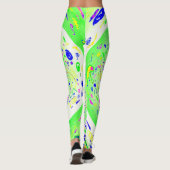 緑の抽象芸術緩和曲線 レギンス (裏面)