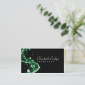 緑の抽象芸術背景の波7hui7 名刺 (スタンド正面)