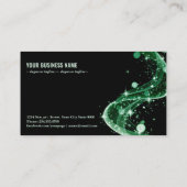 緑の抽象芸術背景の波7hui7 名刺 (裏面)