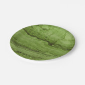 緑の抽象芸術花崗岩の石の大理石のパターン ペーパープレート (アングル)