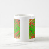緑の抽象芸術芸術 コーヒーマグカップ (中央)