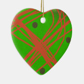 緑の抽象芸術芸術 セラミックオーナメント (右)