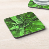 緑の抽象芸術 コースター (左側)