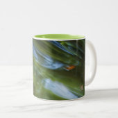 緑の抽象芸術 ツートーンマグカップ (正面右)