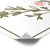 緑の指紋ツリーの結婚ゲストブック ポスター (角)