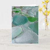 緑の振動挨拶状 カード (黄色い花)