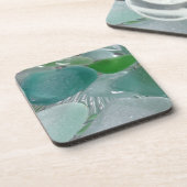 緑の振動緑海ガラス コースター (左側)