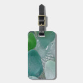 緑の振動緑海ガラス ラゲッジタグ (正面縦)