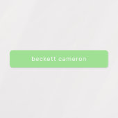 緑の接着剤防水上の名前 ラベル (デザイン1)