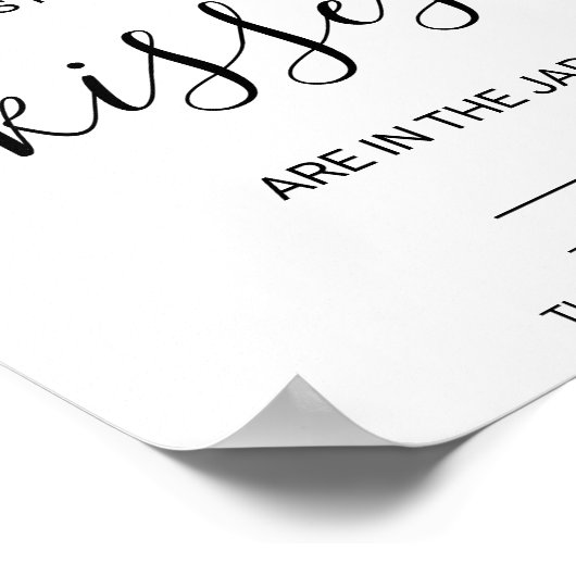 緑の推測どのように多くのキスブライダルシャワーゲームポー ポスター (角)