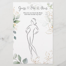 緑の推測ザドレスブライダルシャワーゲーム