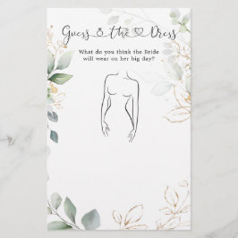 緑の推測ザドレスブライダルシャワーゲーム