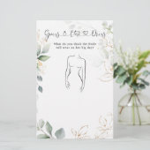 緑の推測ザドレスブライダルシャワーゲーム (スタンド正面)