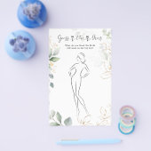 緑の推測ザドレスブライダルシャワーゲーム チラシ (シングル)