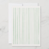 緑の描ピザ特別配送ベビーシャワー サンキューカード (裏面)