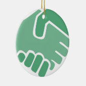 緑の握手 セラミックオーナメント (右)