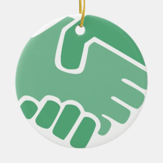 緑の握手 セラミックオーナメント