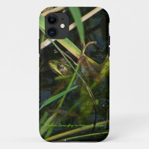 緑の擬態カエルの写真付きケースiPhone 5 iPhone 11 ケース