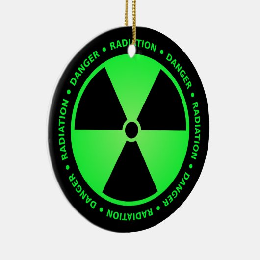 緑の放射の警告のオーナメント セラミックオーナメント (右)