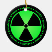 緑の放射の警告のオーナメント セラミックオーナメント (正面)