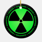 緑の放射の警告のオーナメント セラミックオーナメント (裏面)