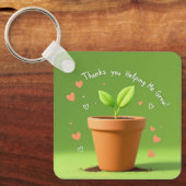 緑の放射感謝してい線 キーホルダー (正面)