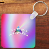 緑の放射感謝してい線 キーホルダー (裏面)