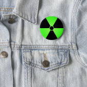 緑の放射線シンボル 缶バッジ (インサイチュ)