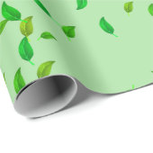 緑の散在リーフ ラッピングペーパー (ロールコーナー)