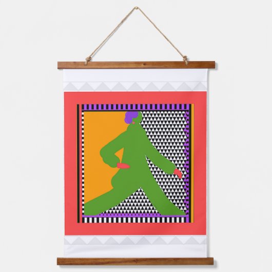 緑の散策姿 吊り下げ型タペストリー (正面)