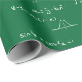 緑の数学の公式と方程式 ラッピングペーパー (ロールコーナー)