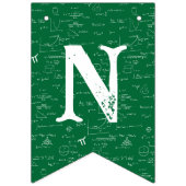 緑の数学の公式 卒業おめでとう バンティングフラッグ (第3の旗)