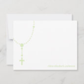 緑の数珠の洗礼はノート感謝していしています ノートカード (正面)