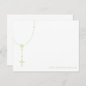 緑の数珠の洗礼はノート感謝していしています ノートカード (正面/裏面)