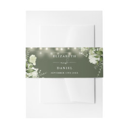 緑の文字列ライトオリーブグリーン結婚ズ 招待状ベリーバンド