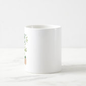 緑の文字 "どうか死なないでください" コーヒーマグカップ (中央)